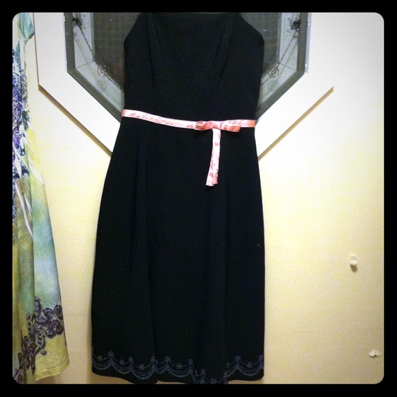 Black and pink dress