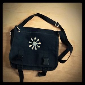 Delia's small black messenger bag