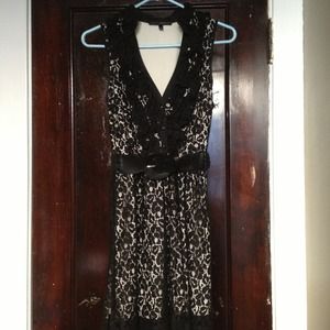 REDUCED Beautiful beige and lace cocktail dress.