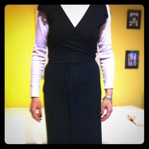 J crew cocktail party wrap black dress. 😍