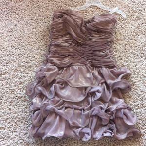 Purple beige cocktail dress