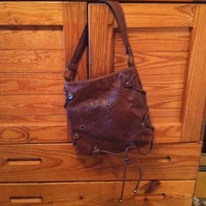 Brown leather bag