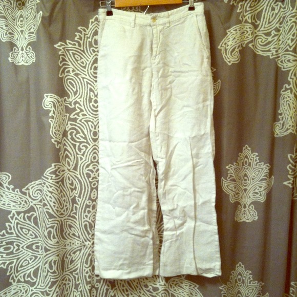 White linen Ralph Lauren pants