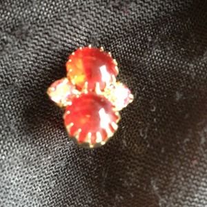 Vintage cherry glitter clasp earrings