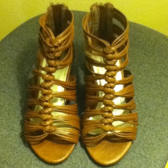 Tan gladiator sandals :)