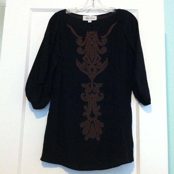 Embellished Black Tunic