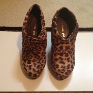Animal print short boots!
