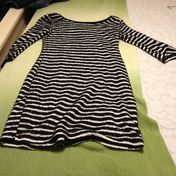 Black and White Striped Dress