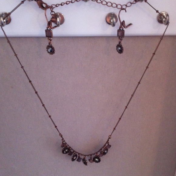Lia Sophia Demure Neckless and earring set.