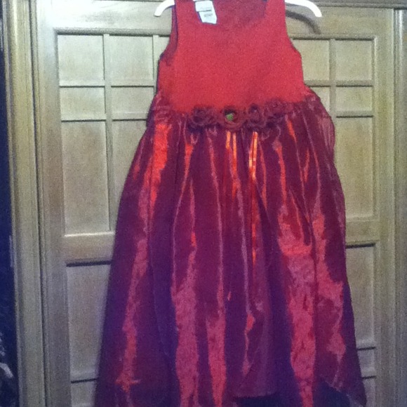 Elegant red girls dress