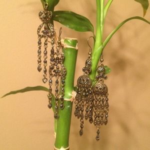 Rustic metal earrings