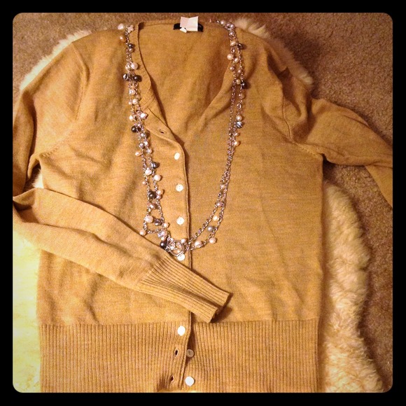 J Crew camel color cardigan