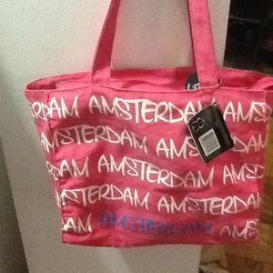 Pink tote bag