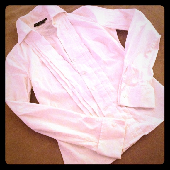 BCBG white dress shirt