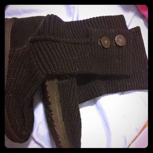 ❌TRADED❌Black Knitted Australia Uggs 😃