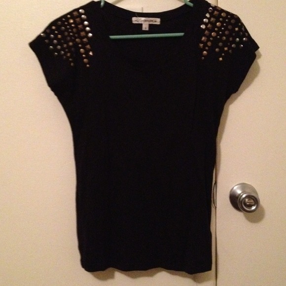 Black studded t's