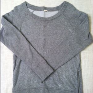 💢SOLD💢 J Crew sparkle sweatshirt with side zip