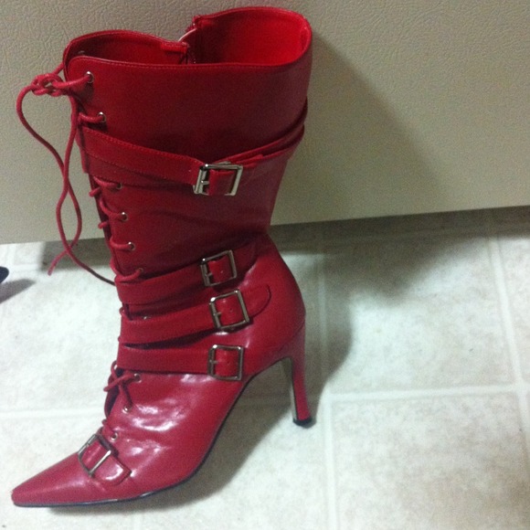 Mid calf strappy boot - Picture 1 of 2
