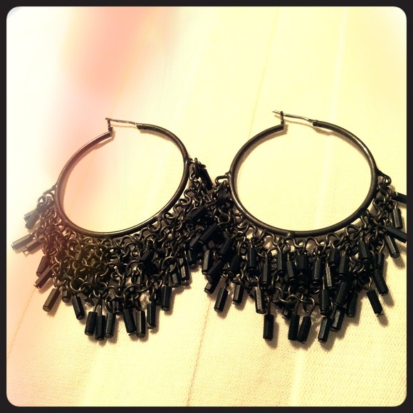 ❌Reserved❌Gunmetal chainmail gypsy earrings