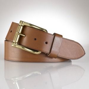 Ralph Lauren Tan calfskin belt