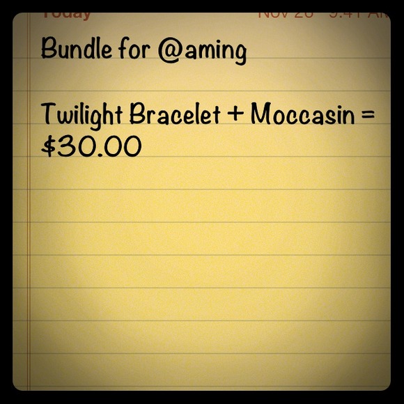 Twilight adjustable bracelet + Moccasins