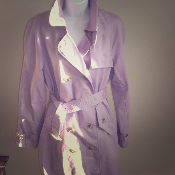 Isaac Mizrahi Purple trench coat