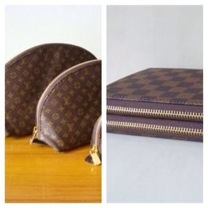 Bundle LV Cosmetic Set and LV Wallet.