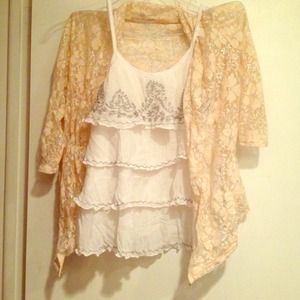 Sparkly lace and ruffle top bundle!!!