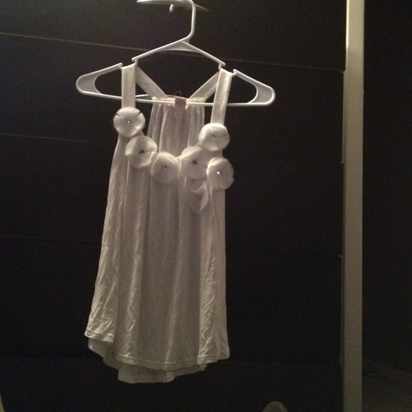 Candies white tank perfect for under a cardigan!