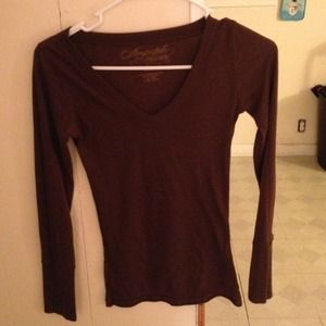 Brown small long sleeve shirt