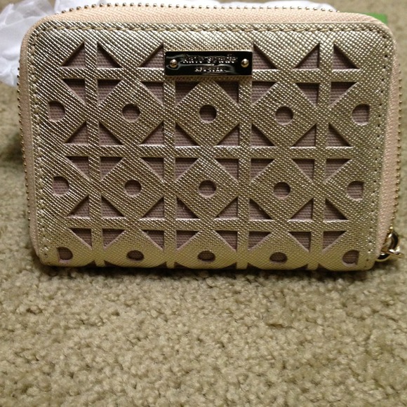 Kate Spade mini Lacey wallet in GOLD