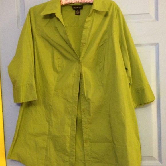 Olive green long top