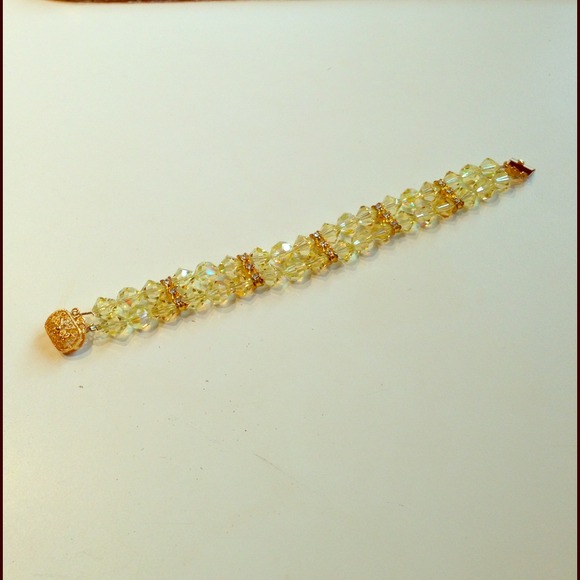 Sparkling Yellow Crystal Bracelet