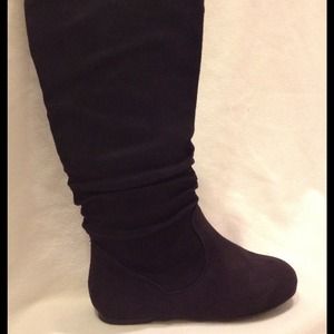 Long suede Black boots
