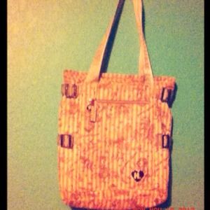 Harajuku Pink & White Striped Purse