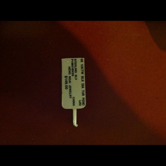 SS 1/2 ctw black diamond turtle pendant with chain - Picture 3 of 3