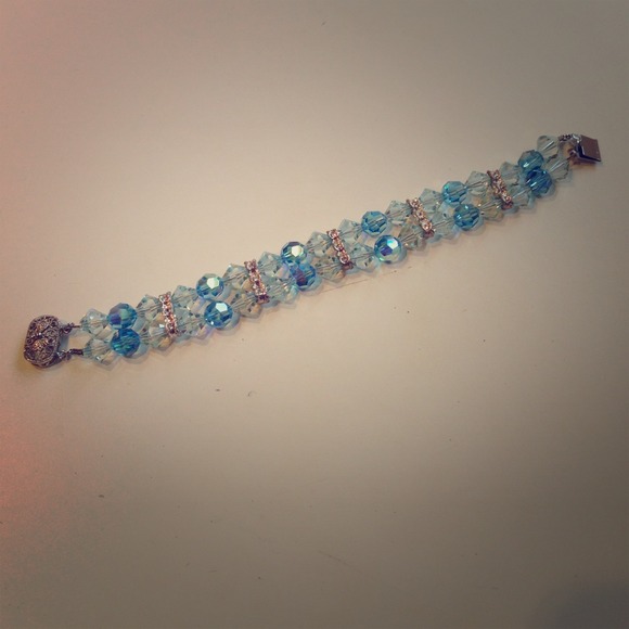 Light/Dark Blue Crystal Bracelet