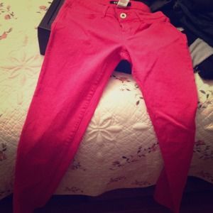Pink skinny jeans