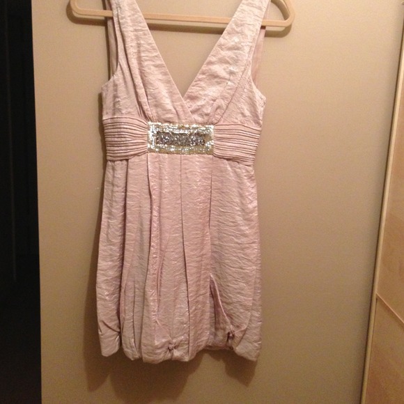 Bcbg gold dress