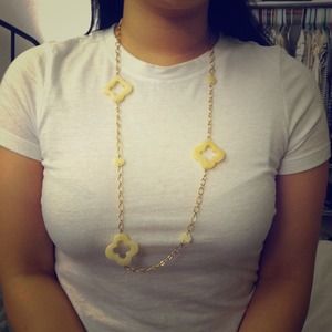 Banana Republic open clover necklace.