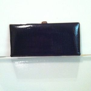 Lodis- almost black purple- leather wallet-