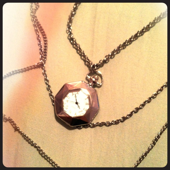 Silver watch piece Necklace!