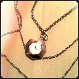 Silver watch piece Necklace!