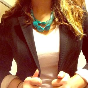 Teal statement necklace