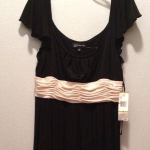 black and white dress with tags