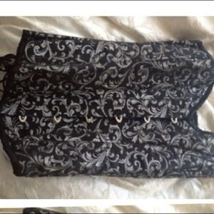 Silver Brocade Corset