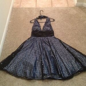 Halter evening dress.