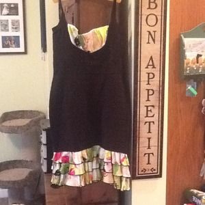 Rose garden ruffle bondage dress by Bebe