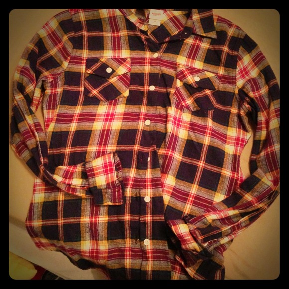 Flannel Button Down Shirt.