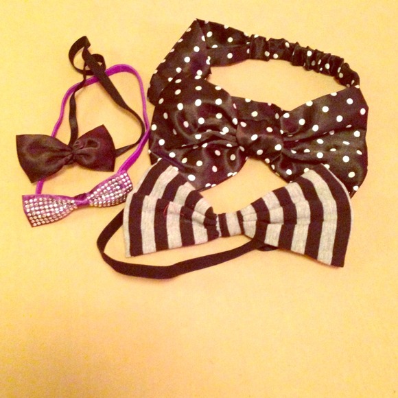 Elastic Headbands with Bows